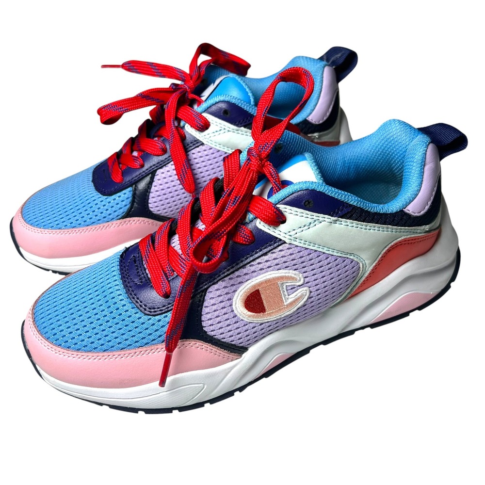 Champion 93Eighteen SP Block Multi Color Sneakers Womens 8 Sporty dad sneaker